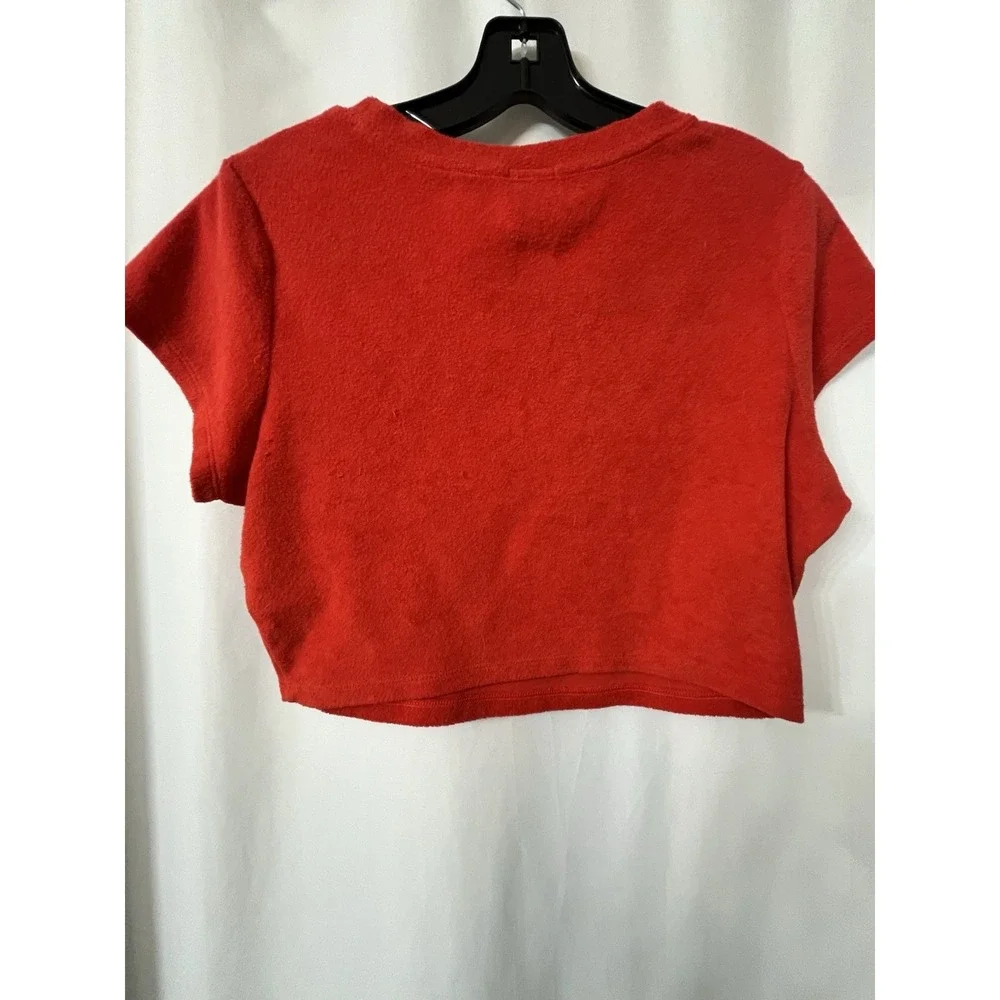 Offline by Aerie T-Shirt Size M Red Summer Lights Cropped Terry ‎ J91